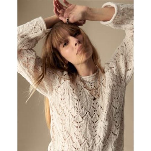 Womens Cotton Rich Pointelle Jumper - - Per Una - Modalova