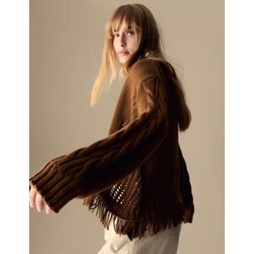 Womens Pure Cotton Fringed Cardigan - - Per Una - Modalova