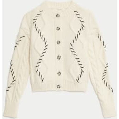 Womens Textured Crew Neck Cardigan - - Per Una - Modalova