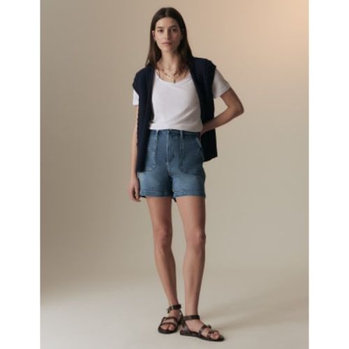 Womens Denim High Waisted Shorts - - Per Una - Modalova