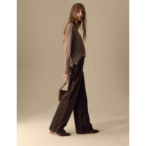 Womens Cord Wide Leg Trousers - - Per Una - Modalova