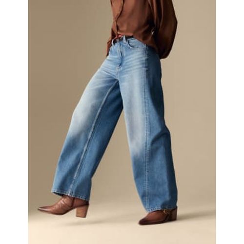 Womens High Waisted Front Seam Wide Leg Jeans - - Per Una - Modalova