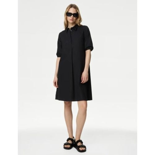 Womens Pure Cotton Puff Sleeve Mini Swing Dress - - M&S Collection - Modalova