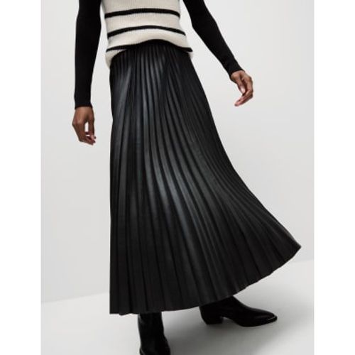 Womens Leather Look Pleated Maxi Skirt - - M&S Collection - Modalova