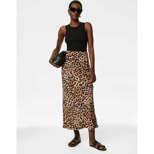 Womens Animal Print Maxi Slip Skirt - - M&S Collection - Modalova