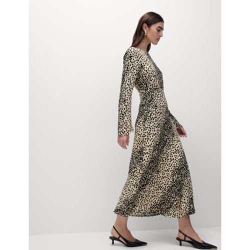 Womens Animal Print Long Sleeve Midaxi Tea Dress - - M&S Collection - Modalova