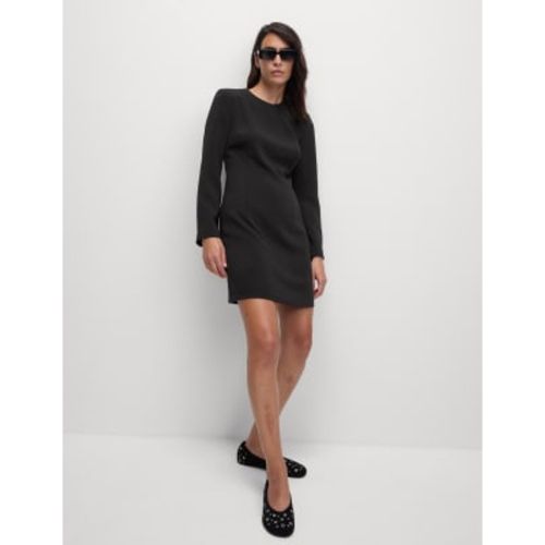 Womens Crepe Round Neck Mini Shift Dress - - M&S Collection - Modalova