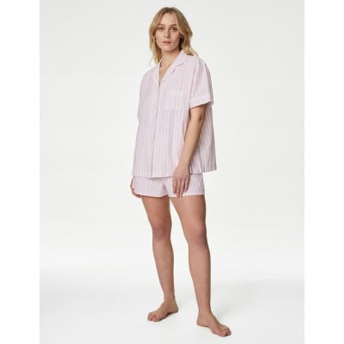 Womens Cool Comfort™ Pure Cotton Striped Shortie Set - - Body by M&S - Modalova