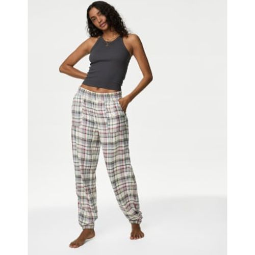 Womens Checked Cuffed Hem Pyjama Bottoms - - B by Boutique - Modalova