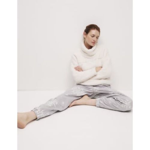 Womens Pure Cotton Snowflake Pyjama Bottoms - - M&S Collection - Modalova