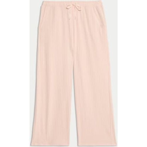 Womens Cotton Rich Ribbed Lounge Pants - - M&S Collection - Modalova