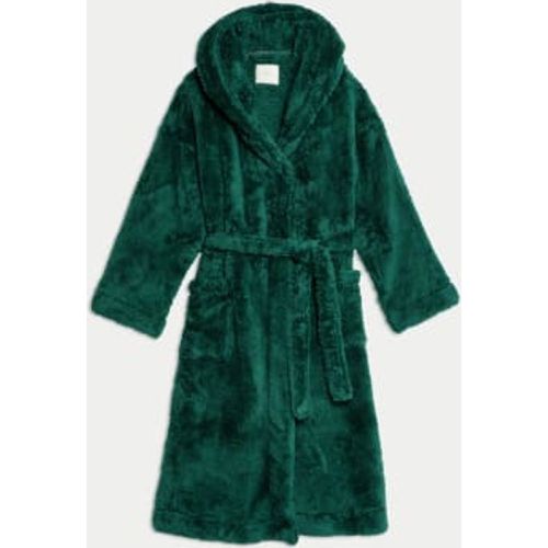 Womens Fleece Hooded Dressing Gown - - M&S Collection - Modalova