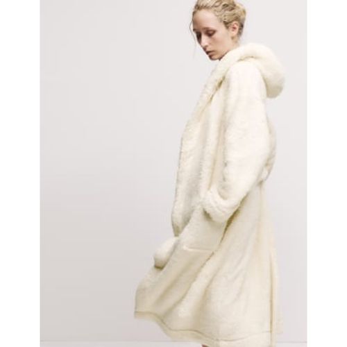 Womens Fleece Hooded Dressing Gown - - M&S Collection - Modalova