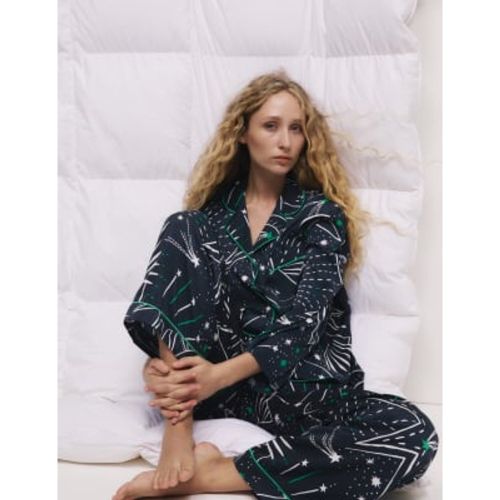 Womens Dream Satin Printed Revere Pyjama Set - - M&S Collection - Modalova