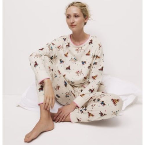 Womens Pure Cotton Printed Pyjama Set - - M&S Collection - Modalova