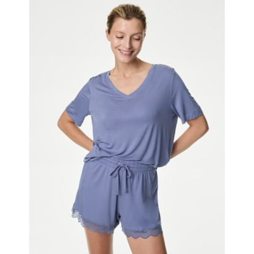 Womens Body Soft™ Lace Trim Pyjama Shorts - - Body by M&S - Modalova