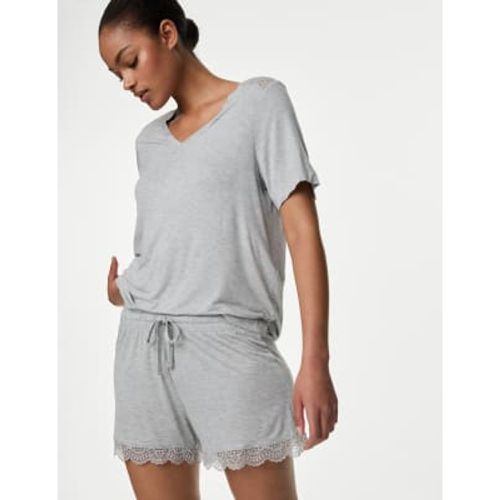 Womens Body Soft™ Lace Trim Pyjama Shorts - - Body by M&S - Modalova