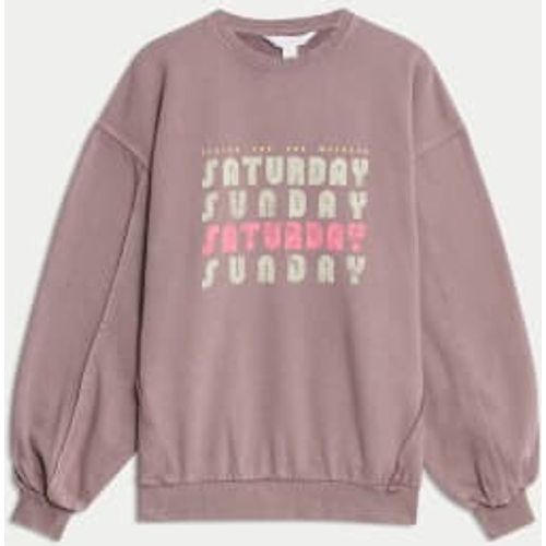 Womens Cotton Rich Slogan Oversized Sweatshirt - - B by Boutique - Modalova