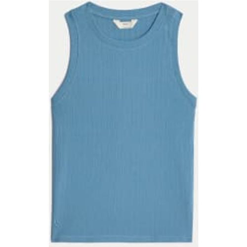 Womens Cotton Rich Ribbed Pointelle Vest - - M&S Collection - Modalova