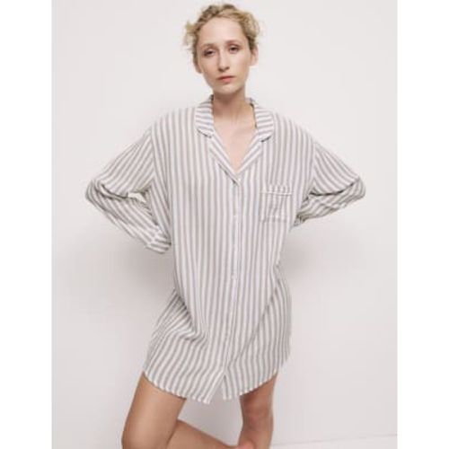 Womens Muslin Cool Comfort™ Striped Nightshirt - - Body by M&S - Modalova