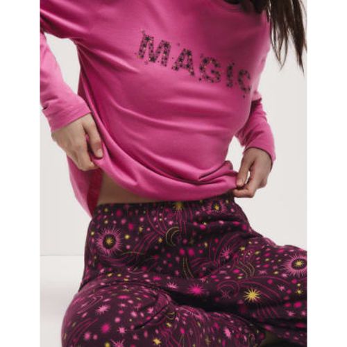 Womens Cotton Rich Printed Pyjama Set - - M&S Collection - Modalova