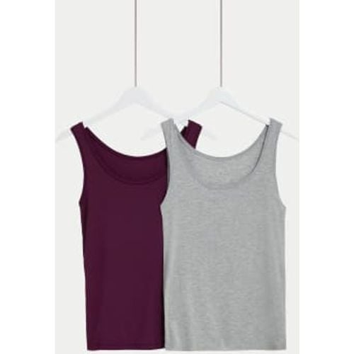 Womens 2pk Flexifit™ Modal Rich Vests - - Body by M&S - Modalova