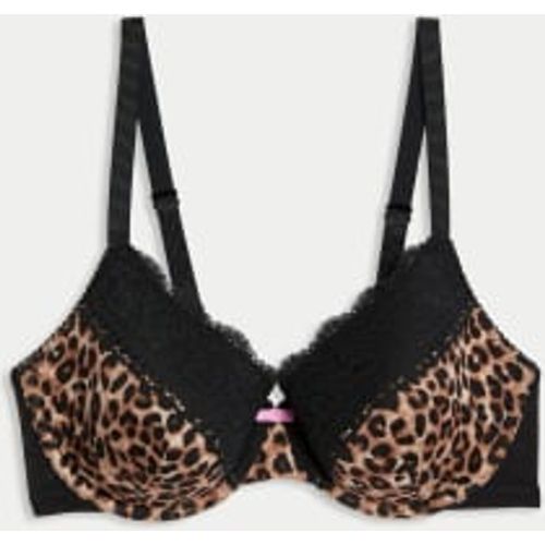 Womens Printed Lace Trim Wired Full Cup Bra A-E - - M&S Collection - Modalova