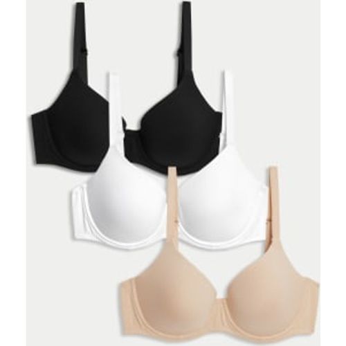 Womens 3pk Wired Full Cup T-Shirt Bras A-E - - M&S Collection - Modalova