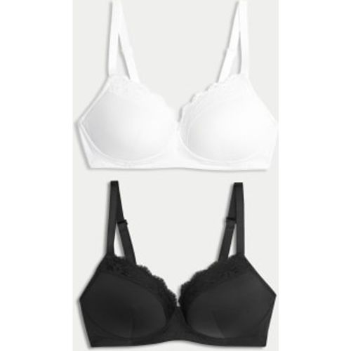 Womens 2pk Lace Trim Post Surgery Bras A-E - M&S Collection - Modalova