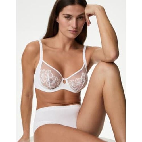 Womens Embrace Embroidered Wired Full Cup Bra A-E - - M&S Collection - Modalova