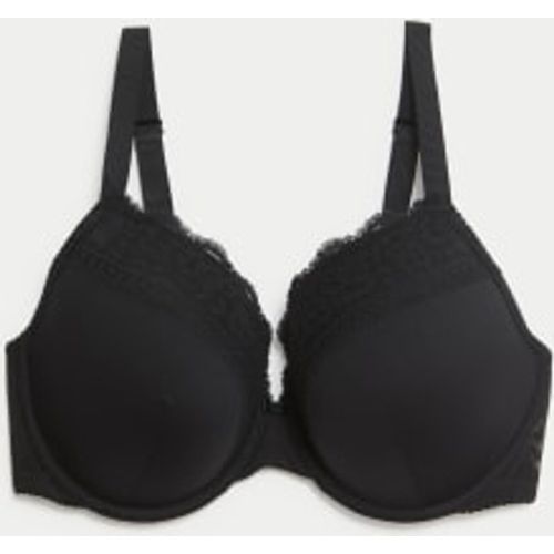 Womens Lace Trim Wired Plunge Bra (F-H) - - M&S Collection - Modalova