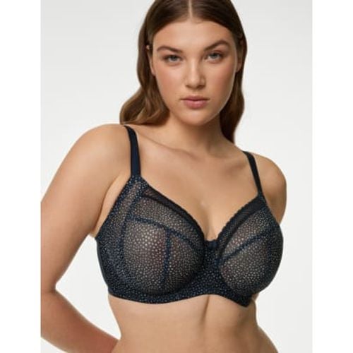 Womens Printed Mesh Wired Extra Support Bra F-J - - M&S Collection - Modalova