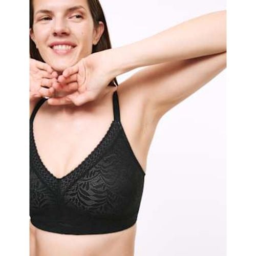 Womens Flexifit™ Lace Non Wired Minimiser Bra C-H - - M&S Collection - Modalova