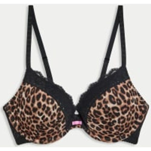 Womens Printed Lace Trim Wired Push-Up Bra A-E - - M&S Collection - Modalova