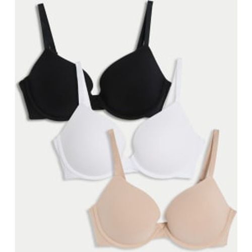 Womens 3pk Cotton Wired Push-Up Bras A-E - - M&S Collection - Modalova