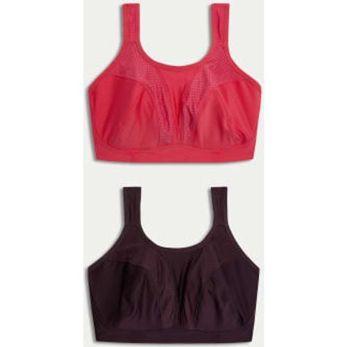 Womens 2pk Ultimate Support Non Wired Sports Bras F-H - - Goodmove - Modalova