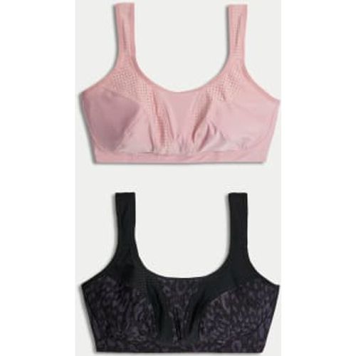 Womens 2pk Ultimate Support Non Wired Sports Bras A-E - - Goodmove - Modalova