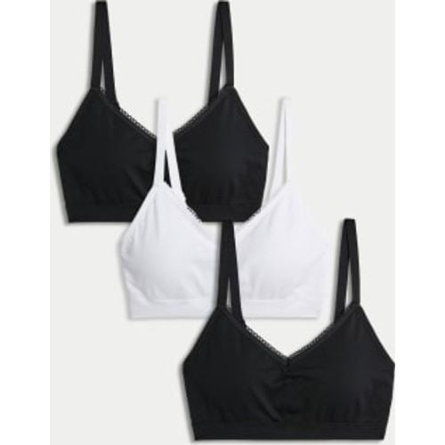 Womens 3pk Seamless Non Wired Bralettes - - M&S Collection - Modalova