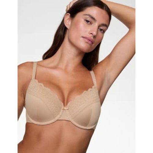 Womens Lace Trim Padded Full Cup Wired Bra A-E - - M&S Collection - Modalova