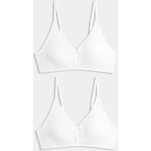 Womens 2pk Non-Wired Bralette First Bra AA-D - /, / - M&S Collection - Modalova