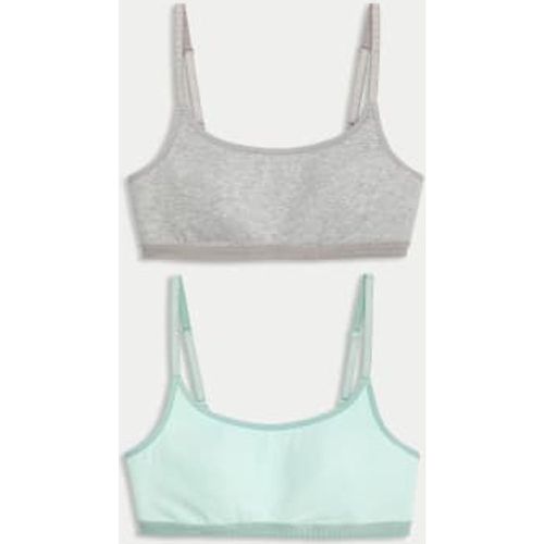 Womens 2pk Non Wired Crop Top First Bras - - M&S Collection - Modalova