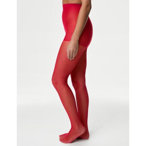 Womens 2pk Fishnet & Body Sensor Opaque Tights - - M&S Collection - Modalova