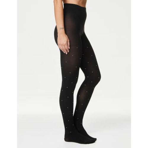 Womens Pearl Embellished Opaque Tights - - M&S Collection - Modalova