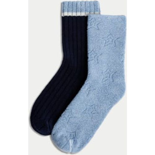 Womens 2pk Thermal Cotton Rich Ankle High Socks - - M&S Collection - Modalova