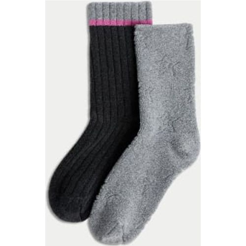 Womens 2pk Thermal Cotton Rich Ankle High Socks - - M&S Collection - Modalova