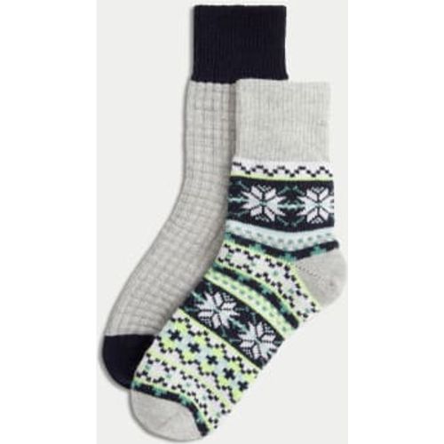 Womens 2pk Thermal Wool Blend Ankle High Socks - - M&S Collection - Modalova