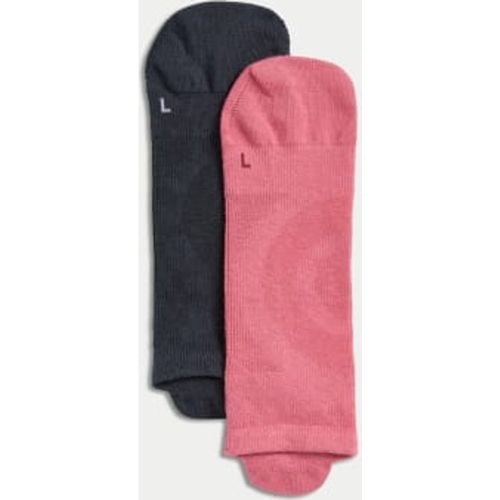 Womens 2pk Cotton Blend Yoga Socks - - Goodmove - Modalova