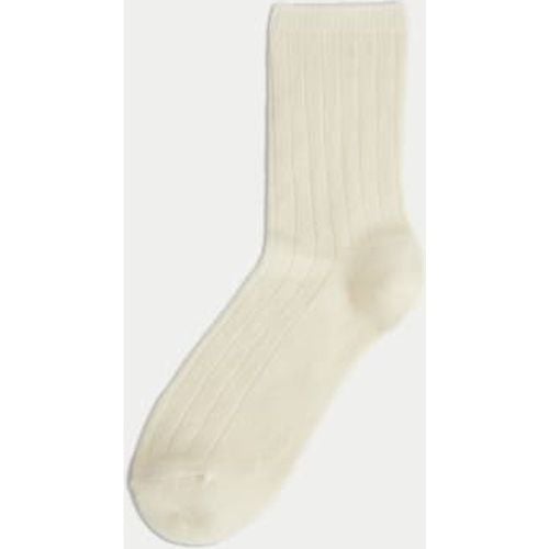 Womens Cashmere Blend Ribbed Ankle High Socks - - Autograph - Modalova