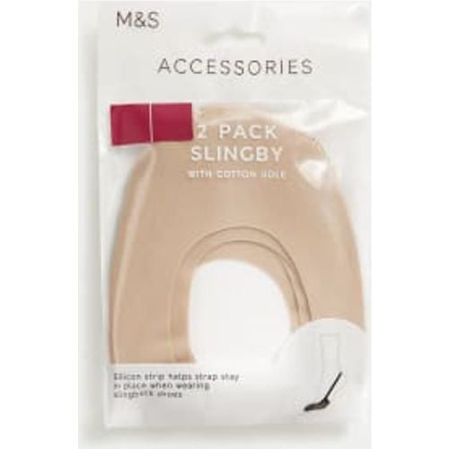 Womens 2pk Cotton Blend Slingbies - - M&S Collection - Modalova