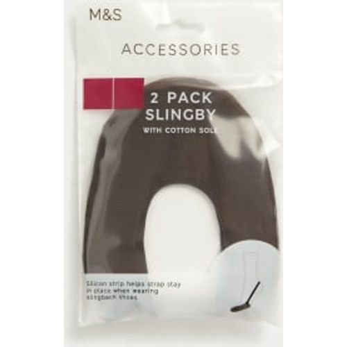 Womens 2pk Cotton Blend Slingbies - - M&S Collection - Modalova